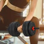 TRUUSK Halterset - 21x21x50 cm - Gietijzer - Gewicht: 10 kg, Sport en Fitness, Fitnessmaterialen, Verzenden, Nieuw