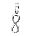 Zilveren Infinity oneindig teken klein ketting hanger