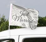 Autovlag Just Married Bruiloft - 2 stuks | Nieuw!, Nieuw, Verzenden