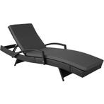 Wicker ligbed Océane met aluminium frame - zwart, Verzenden, Nieuw