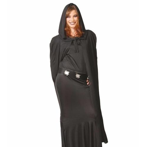 Voordelige zwarte mantel met capuchon 135 cm - Capes en ma.., Kleding | Heren, Carnavalskleding en Feestkleding, Verzenden