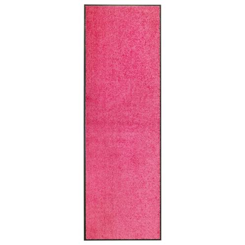 vidaXL Deurmat wasbaar 60x180 cm roze, Tuin en Terras, Deurmatten, Nieuw, Verzenden