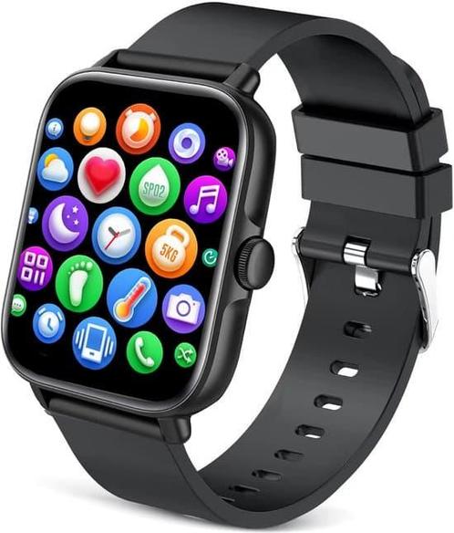 AyeWay Smartwatch Touchscreen Zwart - 70 Sportmodes - Met, Sieraden, Tassen en Uiterlijk, Smartwatches, Zo goed als nieuw, Ophalen of Verzenden