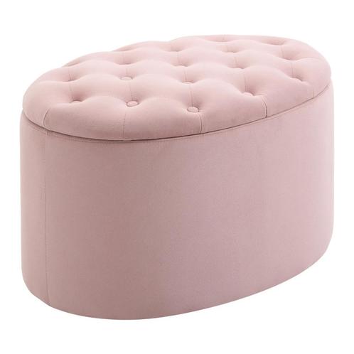 TRUUSK Zitbank Roze Gestoffeerde Bank Met Opbergruimte 71x52, Huis en Inrichting, Woonaccessoires | Kisten, Nieuw, Verzenden