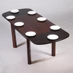 Art Deco - Mid-Century Eetkamertafel uitschuifbaar opgelegd, Ophalen of Verzenden
