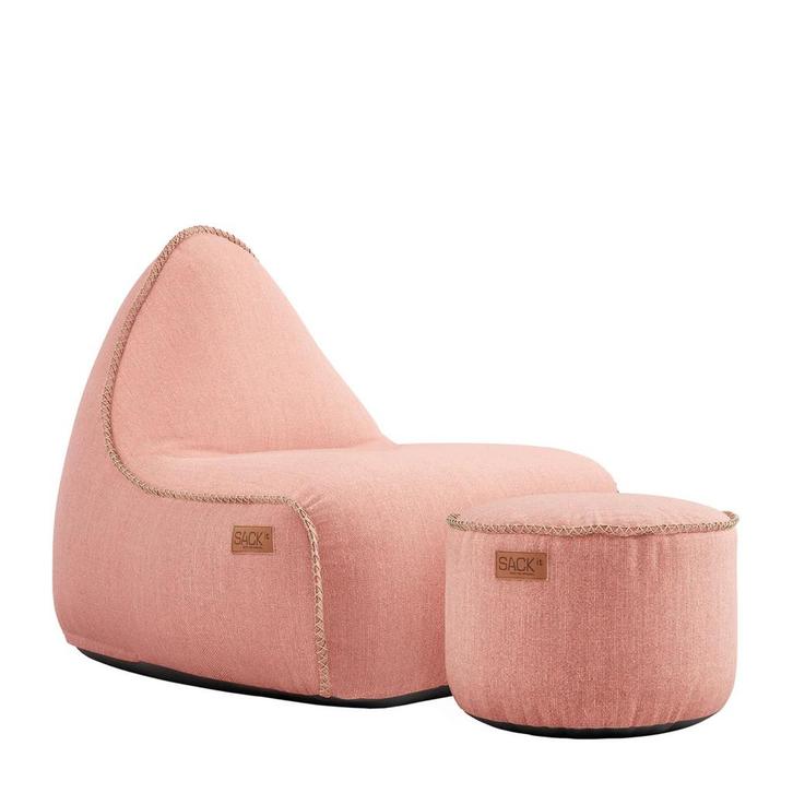 Cobana Lounge Chair & Pouf Outdoor - Rose, Huis en Inrichting, Zitzakken, Verzenden