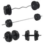 Halterset 3 in 1 / 60kg halterstang, Sport en Fitness, Fitnessmaterialen, Verzenden, Nieuw