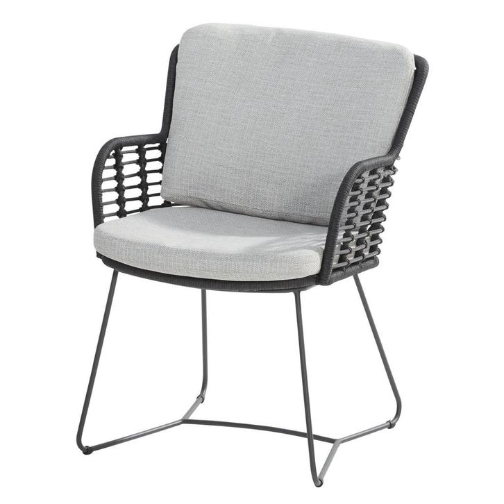 Fabrice dining tuinstoel antraciet 4-Seasons Outdoor, Tuin en Terras, Tuinstoelen, Nieuw, Ophalen of Verzenden