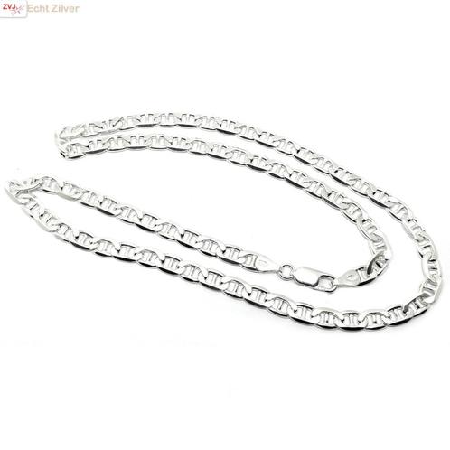 Zilveren 6.3 mm mariner schakel heren ketting 55 cm, Sieraden, Tassen en Uiterlijk, Kettingen, Nieuw, Verzenden