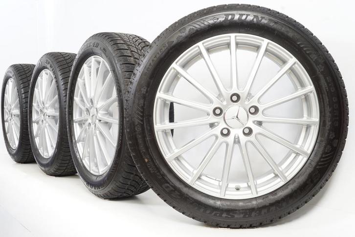 Mercedes GLA Klasse X156 18 inch velgen + Winterbanden Dunlo, Auto-onderdelen, Banden en Velgen, Velg(en), Gebruikt, 18 inch, Winterbanden