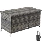 Wicker opbergbox Kiruna - grijs, Tuin en Terras, Overige Tuin en Terras, Nieuw, Verzenden