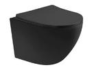Kayvit Hangtoilet Mat Zwart | Softclose | Quickrelease | Ran, Ophalen of Verzenden, Nieuw, Toilet