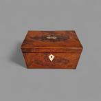 Theekistje / doosje - Mahonie, Taxus - FREE SHIPPING!!!, Antiek en Kunst