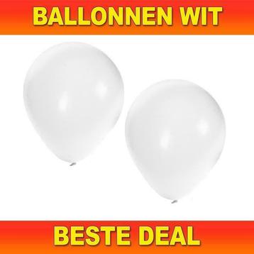 Witte ballonnen va 1,95 - Ballonnen wit -  levering 24 uur