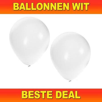 Witte ballonnen va 1,95 - Ballonnen wit -  levering 24 uur beschikbaar voor biedingen