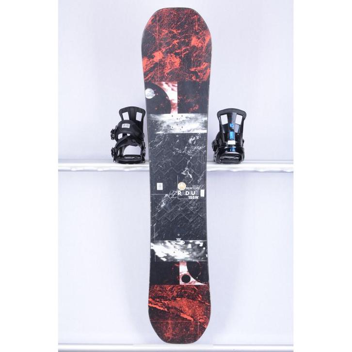 155 snowboard BURTON RADIUS WIDE, black/red, woodcore, FLATt, Sport en Fitness, Snowboarden, Board, Gebruikt, Verzenden