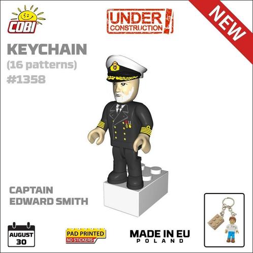 COBI 1358 Sleutelhanger Kapitein Edward Smith, Kinderen en Baby's, Speelgoed | Bouwstenen, Nieuw, Verzenden