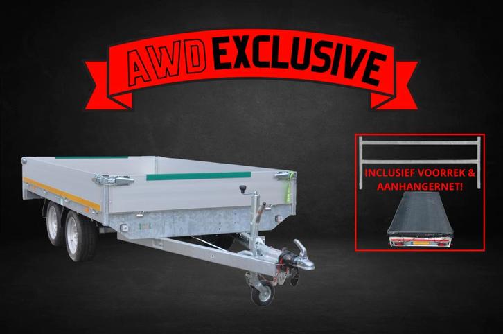 AWD exclusive Eduard plateauwagen - 310x180 cm - 2000 kg, Auto diversen, Aanhangers en Bagagewagens, Ophalen of Verzenden