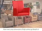 Leren eetkamerstoel Comfort met wieltjes en armleuning -, Huis en Inrichting, Stoelen, Overige kleuren, Nieuw, Leer, Ophalen of Verzenden
