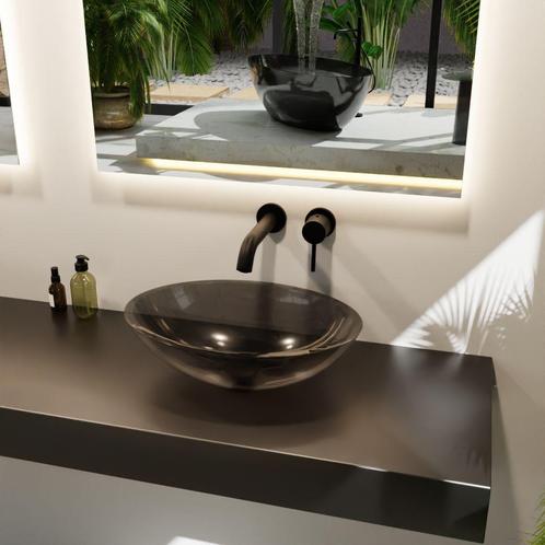 MONDIAZ ZOI Waskom transparant 50cm kleur black, Doe-het-zelf en Verbouw, Sanitair, Overige typen, Nieuw, Ophalen of Verzenden