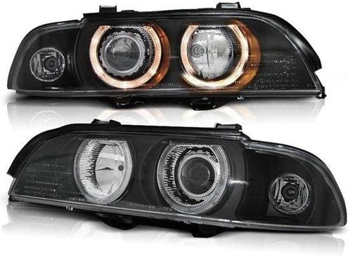 Koplampen Xenon BMW E39 09 95-06 03 ANGEL EYES D2S/H7 ZWART, Auto-onderdelen, Verlichting, Nieuw, Ophalen of Verzenden