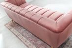 Sofa NOBLESSE 225cm Fluweel oud roze Gouden/ 43264
