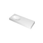 SMOOTH Wastafel in polystone | 120 x 45 x 9 wasbak links, Verzenden, Nieuw, Wastafelkast