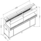 Statische gekoelde toonbankvitrine voor snacks_lage ruiten,, Verzenden, Nieuw in verpakking