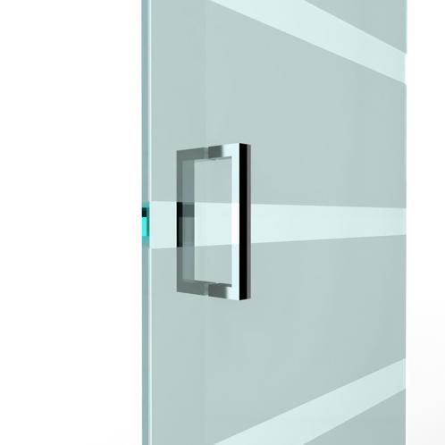 U-deurgreep rechthoekig 30x15mm - L: 315x300mm - chroom, Doe-het-zelf en Verbouw, Glas en Ramen, Nieuw, Ophalen of Verzenden