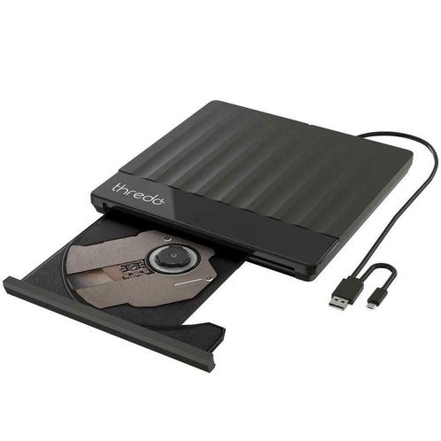 Thredo Externe DVD Speler voor Laptop/Computer - USB C / 3.0, Audio, Tv en Foto, Dvd-spelers, Dvd-speler, Nieuw, Overige merken