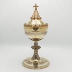 Ciborie, Romaanse stijl, F Prinz - .800 zilver - 1910-1920