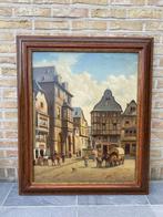 Victor Carabain (1863-1942) - Marktplein, Antiek en Kunst, Kunst | Schilderijen | Klassiek