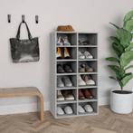 vidaXL Schoenenrek 54x34x100,5 cm bewerkt hout grijs sonoma, Verzenden, Nieuw