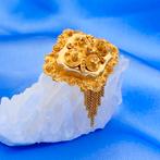 Gouden oud Hollandse broche van een mutsenbel | Antiek, Sieraden, Tassen en Uiterlijk, Ophalen of Verzenden, Gebruikt, Overige kleuren