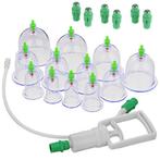 Cupping set van 12 om doorbloeding te stimuleren kunststof, Sport en Fitness, Massageproducten, Ophalen of Verzenden, Nieuw