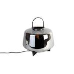 Art deco tafellamp zwart met smoke glas 30 cm - Kevin, Huis en Inrichting, Lampen | Tafellampen, Nieuw, Glas, Art Deco, Minder dan 50 cm