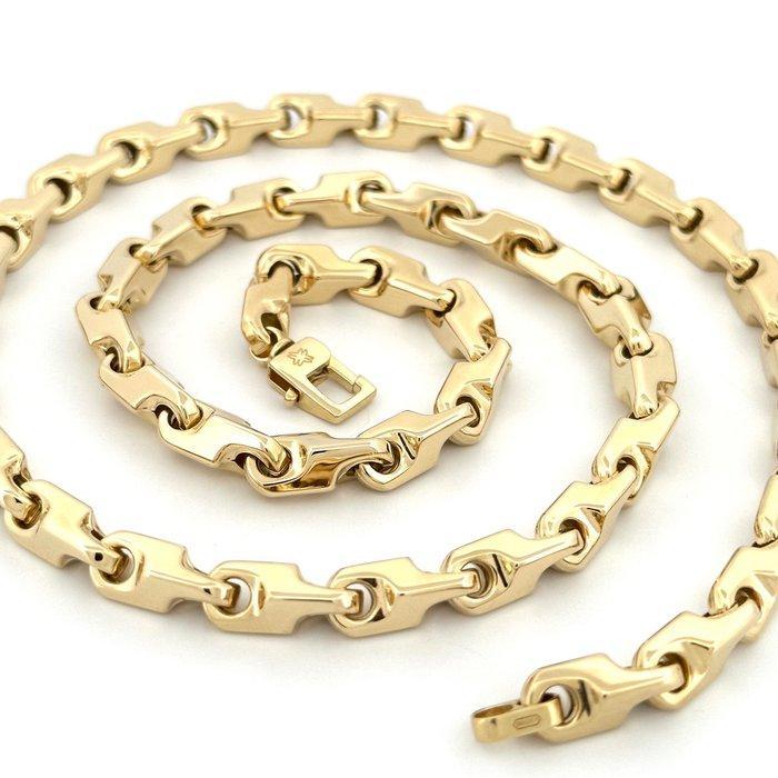 Handmade - Halsketting - 50.7 g - 18 karaat Geel goud -, Sieraden, Tassen en Uiterlijk, Kettingen