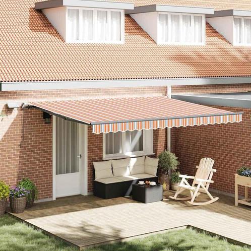 vidaXL Handmatige Inklapbare Luifel met LED Multikleur, Tuin en Terras, Zonneschermen, Nieuw, Verzenden