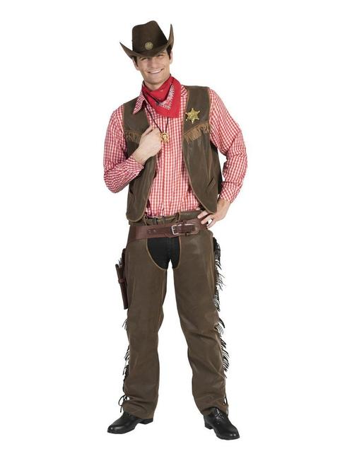 Cowboy Kostuum Man Wade, Kleding | Heren, Carnavalskleding en Feestkleding, Nieuw, Ophalen of Verzenden