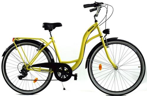 Meisjesfiets - 26 inch - met 7 versnellingen - geel zwart, Fietsen en Brommers, Fietsen | Meisjes, Nieuw, Ophalen of Verzenden