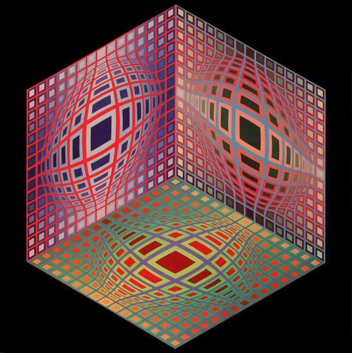 Victor Vasarely (1906-1997) - TEST-2, Antiek en Kunst, Antiek | Overige Antiek
