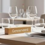 Oacklux Gereserveerd Bordje Eikenhout, Zakelijke goederen, Horeca | Meubilair en Inrichting, Nieuw in verpakking