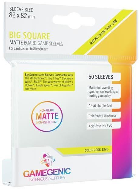 Sleeves Matte Big Square-Sized 82x82mm (50 stuks) |, Hobby en Vrije tijd, Verzamelkaartspellen | Overige, Nieuw, Verzenden