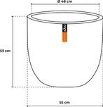 Capi Europe Bloempot bol Waste Rib NL 54x53cm Lichtgrijs, Tuin en Terras, Bloempotten, Ophalen of Verzenden, Nieuw