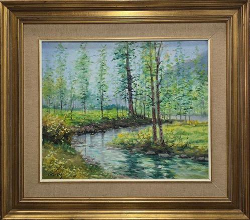 Emili Alberch Bassó (1931) - Río de claridad, Antiek en Kunst, Kunst | Schilderijen | Klassiek