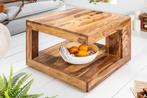 Salontafel van massief fijn hout GIANT 60 cm Sheesham Stone, Huis en Inrichting, Tafels | Salontafels, Ophalen of Verzenden, Nieuw