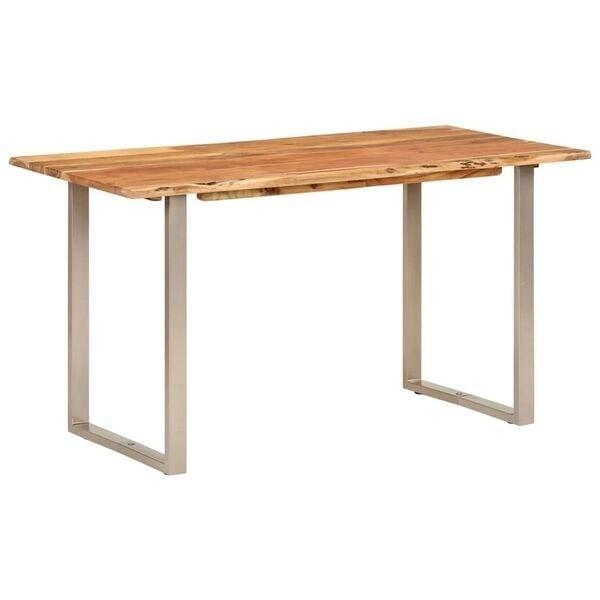 Acacia Eettafel 140x70cm: Tweedekansje met Industriele Look!, Huis en Inrichting, Tafels | Eettafels, 50 tot 100 cm, 100 tot 150 cm