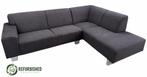 Refurbished 4-zits hoekbank zwart 6 mnd garantie!, 250 tot 300 cm, Gebruikt, Hoekbank, Vierpersoons of meer