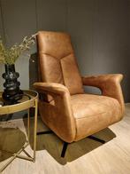 Relaxfauteuil Hoogeveen microleder Bull 09 Camel, Nieuw, Trendy - moderne relaxfauteuils en sta op stoelen, 75 tot 100 cm, Leer