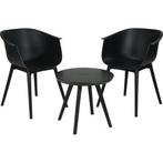 Balkonset | Gardalux | 3-delig (ABS, Zwart), Tuin en Terras, Tuinsets en Loungesets, Verzenden, Nieuw